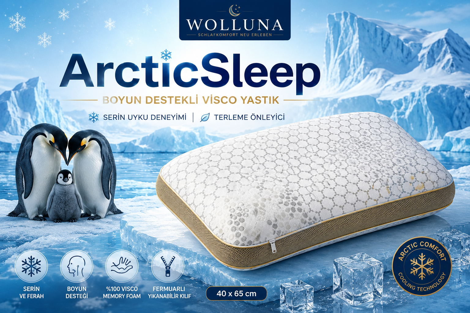 Wolluna ArcticSleep Serinletici Yastık